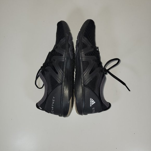 Adidas Stella McCartney Black Nylon Sneakers 8.5 Women's Slip On with Laces - Picture 7 of 10